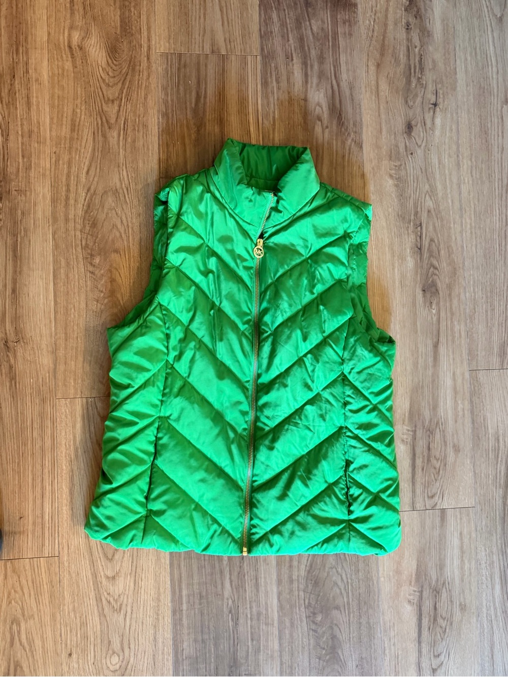 MICHAEL Michael Kors Bright Green Quilted Puffer Vest
